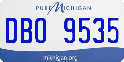 MI license plate DBO9535