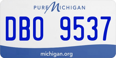 MI license plate DBO9537