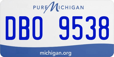 MI license plate DBO9538