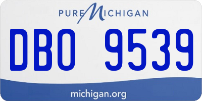 MI license plate DBO9539
