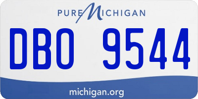 MI license plate DBO9544