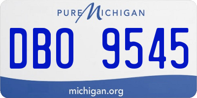 MI license plate DBO9545