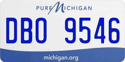 MI license plate DBO9546