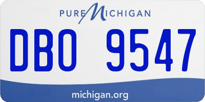 MI license plate DBO9547