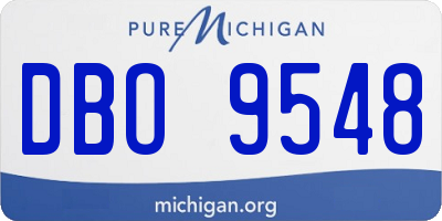 MI license plate DBO9548