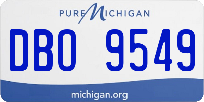 MI license plate DBO9549