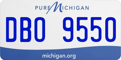 MI license plate DBO9550
