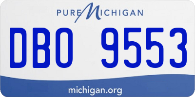 MI license plate DBO9553