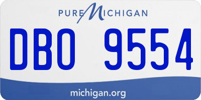 MI license plate DBO9554