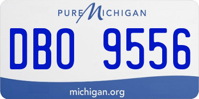 MI license plate DBO9556