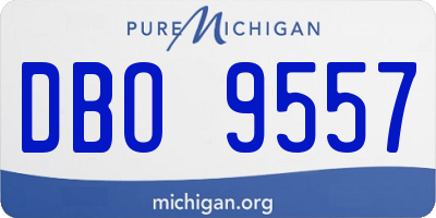 MI license plate DBO9557