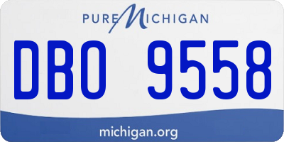 MI license plate DBO9558