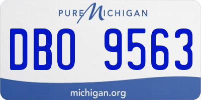 MI license plate DBO9563