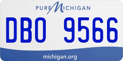 MI license plate DBO9566