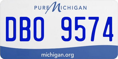 MI license plate DBO9574