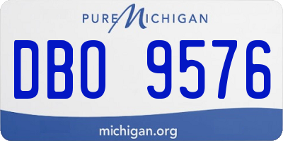 MI license plate DBO9576