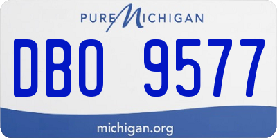 MI license plate DBO9577