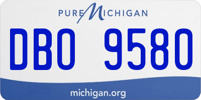 MI license plate DBO9580