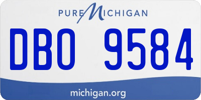 MI license plate DBO9584