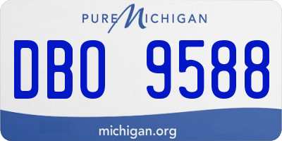 MI license plate DBO9588