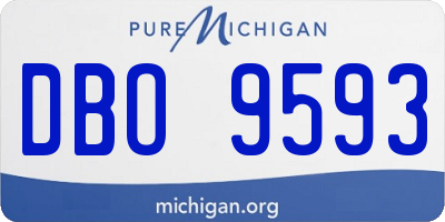 MI license plate DBO9593