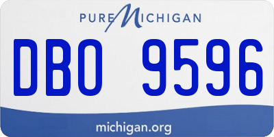 MI license plate DBO9596