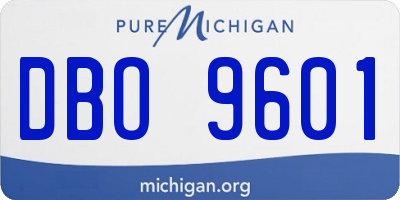 MI license plate DBO9601