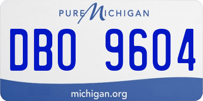 MI license plate DBO9604