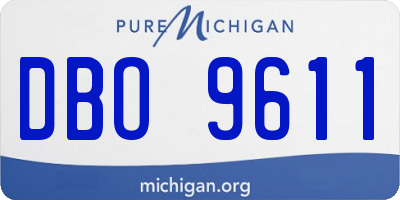 MI license plate DBO9611