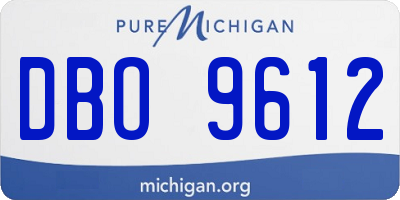 MI license plate DBO9612