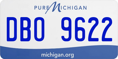 MI license plate DBO9622