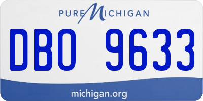 MI license plate DBO9633