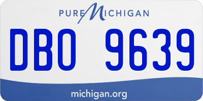 MI license plate DBO9639