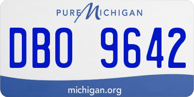 MI license plate DBO9642