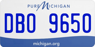 MI license plate DBO9650