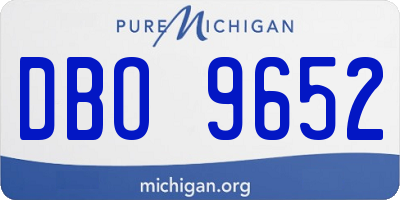 MI license plate DBO9652