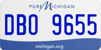 MI license plate DBO9655