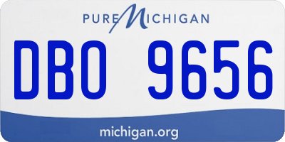 MI license plate DBO9656