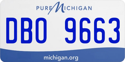 MI license plate DBO9663