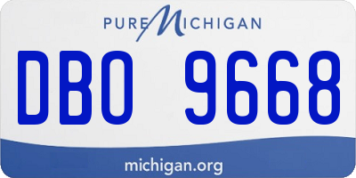 MI license plate DBO9668