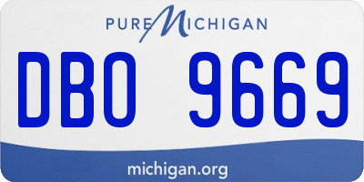 MI license plate DBO9669