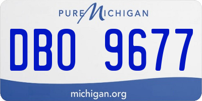 MI license plate DBO9677