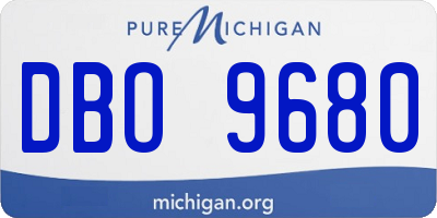 MI license plate DBO9680