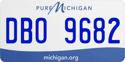 MI license plate DBO9682