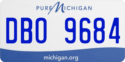 MI license plate DBO9684