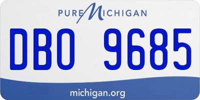 MI license plate DBO9685