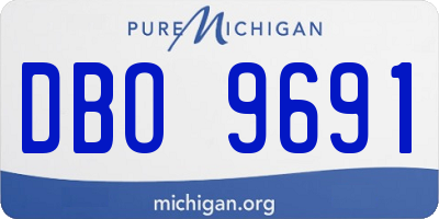 MI license plate DBO9691