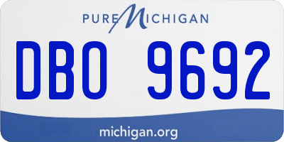 MI license plate DBO9692