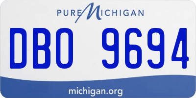 MI license plate DBO9694