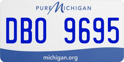 MI license plate DBO9695